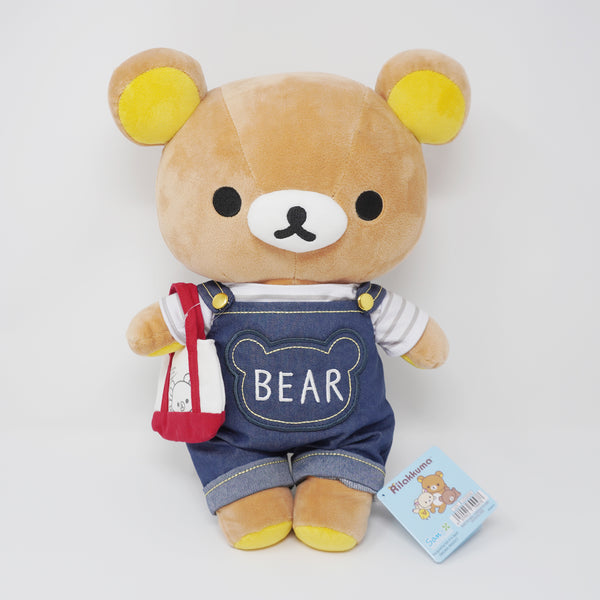 Medium Rilakkuma Bear Overalls Plush - Always with Rilakkuma - San-X