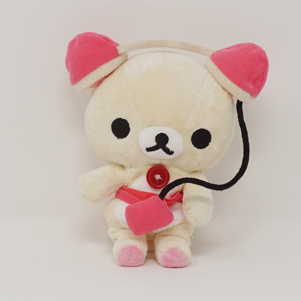 Rilakkuma ヘッドフォン クリーム/ピンク 2005 Korilakkuma with Headphones Plush - Rilakkuma Volume 2