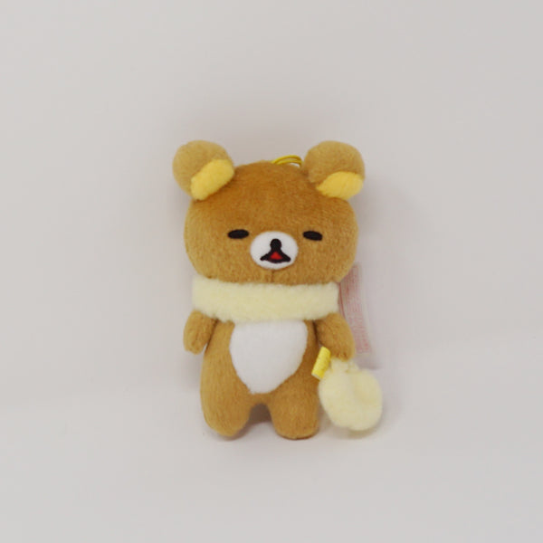 2017 Winter Muffler Yellow Rilakkuma Plush Keychain - Rilakkuma - San-X