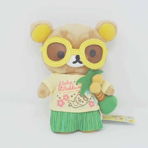 2013 Rilakkuma with Sunglasses Plush - Aloha Hawaii Theme - San-X