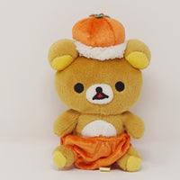2013 Rilakkuma with Pumpkin Hat Plush Keychain - Halloween Rilakkuma