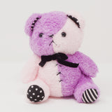 Small Kumax Moco Bear "Sound" Plush 5.5" - Pink & Purple - Yell Japan