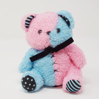 Small Kumax Moco Bear "March" Plush 5.5" - Pink & Blue - Yell Japan