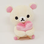 2008 Korilakkuma Sitting with Removable Heart Plush - Rilakkuma Hearts Theme - San-X