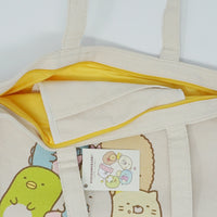 2018 Sumikkogurashi Yellow Zipper Tote Bag