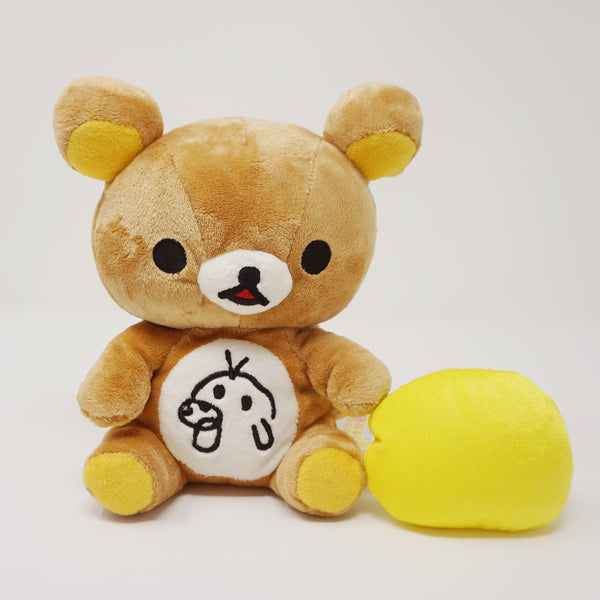 2005 Rilakkuma with Drawing and Yellow Cushion Plush