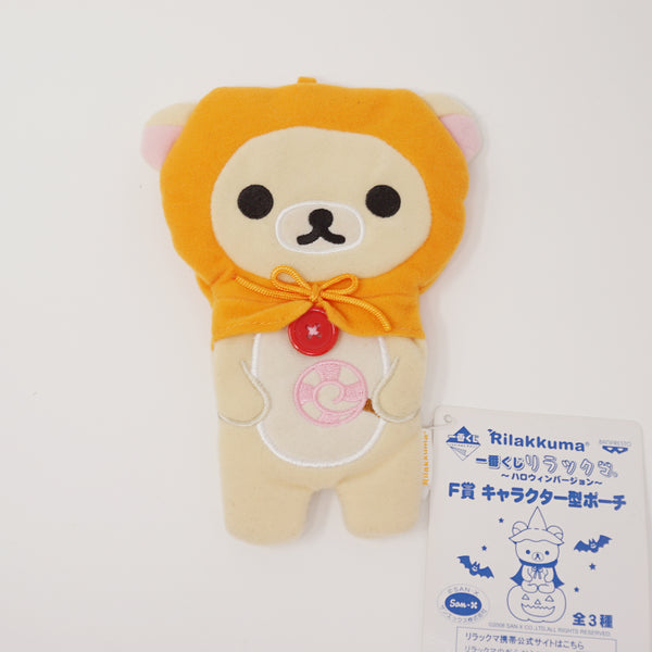 2008 Pumpkin Korilakkuma with Candy Flat Pouch Prize Plush - Rilakkuma Halloween