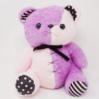 Medium Kumax Moco Bear Plush 10" - "Sound" Pink & Purple - Yell Japan