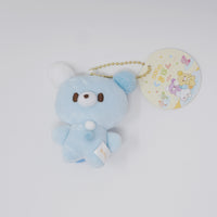 (Secondhand) Blue Sora-pon "Sky" Bear Plush Keychain - Pon Pon Kumapon Yell Japan