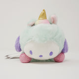 2020 Pochacco Lying Plush Sanrio Original - Rainbow Unicorn Party