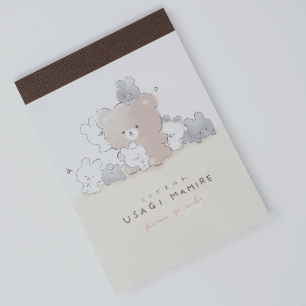 Petit Memo - Usagi Mamire Bunny & Kuma Bear - Q-Lia Stationery Japan