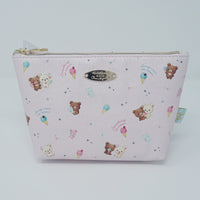 (No Tags) 2019 Chairoikoguma Zipper Pouch - Happy Ice Cream Rilakkuma
