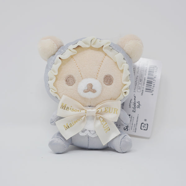 2022 Rilakkuma Baby Satin Plush Bear Keychain - Maison de Fleur Rilakkuma - San-X