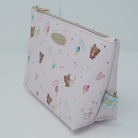 (No Tags) 2019 Chairoikoguma Zipper Pouch - Happy Ice Cream Rilakkuma