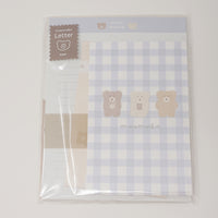 Letter Set - moco mocha latte kuma bear - Blue Version - Qlia Japan