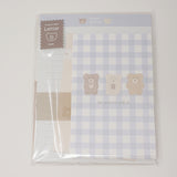 Letter Set - moco mocha latte kuma bear - Blue Version - Qlia Japan