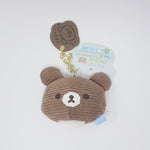 2022 Chairoikoguma Corduroy Plush Keychain - Snuggle Up to You Rilakkuma - San-X