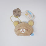 2022 Rilakkuma Corduroy Plush Keychain - Snuggle Up to You Rilakkuma - San-X