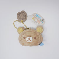 2022 Rilakkuma Corduroy Plush Keychain - Snuggle Up to You Rilakkuma - San-X