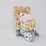 2021 Rilakkuma on Bicycle with Pink Dog Bear Plush - Marche Rilakkuma - San-X