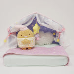 2019 Tonkatsu Tenori & Bed Plush House Set - Sumikkogurashi Collection - Pajama Party Theme