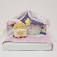 2019 Tonkatsu Tenori & Bed Plush House Set - Sumikkogurashi Collection - Pajama Party Theme