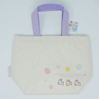 Lunch Tote Bag (Insulated - Purple Straps) - Rilakkuma Bunny Theme