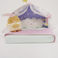 2019 Tonkatsu Tenori & Bed Plush House Set - Sumikkogurashi Collection - Pajama Party Theme