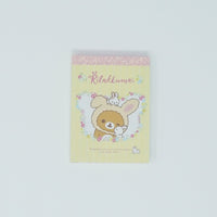 Mini Memo Pad - Rilakkuma with Bunnies (Yellow) - Rilakkuma Bunny