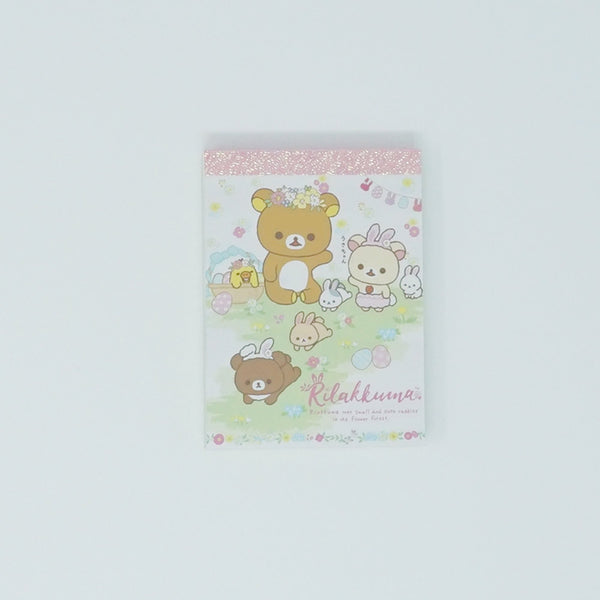 Mini Memo Pad - Jumping Bunnies (White) - Rilakkuma Bunny