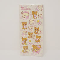 Sakura Stickers Sheet White Version - Rilakkuma Cherry Blossom Theme San-X