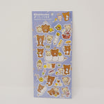Rilakkuma Dango Blue Version Stickers Sheet - Tea House Rilakkuma San-X