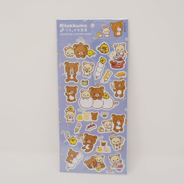 (Secondhand) Rilakkuma Dango Blue Version Stickers Sheet - Tea House Rilakkuma - San-X
