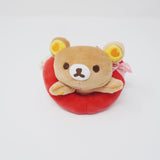 2018 Rilakkuma Mochi Plush Keychain - Fluffy Heart Theme Valentine's Rilakkuma Store Kiddyland Limited San-X