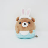 (No Tags) 2019 Chairoikoguma Plush Keychain - Rilakkuma Bunny Theme - San-X