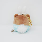 (No Tags) 2019 Chairoikoguma Plush Keychain - Rilakkuma Bunny Theme - San-X