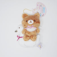 2022 Chairoikoguma and Swan Plush Keychain - Rilakkuma Swan and Golden Flower Theme - San-X