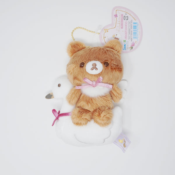 2022 Chairoikoguma and Swan Plush Keychain - Rilakkuma Swan and Golden Flower Theme - San-X