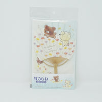 (2018) Rilakkuma Bamboo Fan & Envelope Set - Korilakkuma meets Chairoikoguma