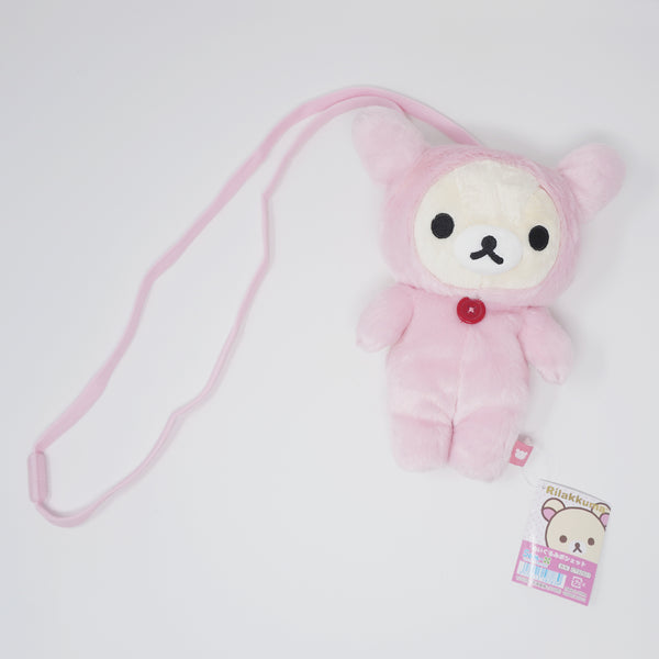 2012 Korilakkuma in Pink Bunny Rabbit Plush Pouch Bag - Rilakkuma San-X