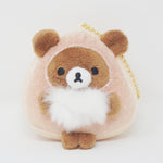 (No Tags) 2021 Yaki Onigiri Chairoikoguma Plush Keychain - Rilakkuma Bento Series - San-X