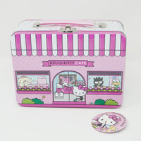 Hello Kitty Cafe Tin Lunch Box with Pin - Sanrio