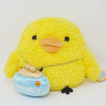 2007 Large Fuzzy Kiiroitori with Money Pouch Plush - Happy Rilakkuma Theme - San-X