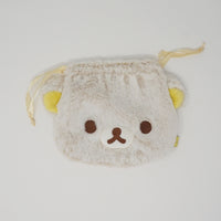 Beige Drawstring Rilakkuma Pouch - Sherbet