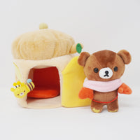 (No Tags) 2016 Chairoikoguma House Plush Set -  Rilakkuma Gloves Gift Theme - San-X