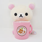 2009 Large Korilakkuma with Pink Cup Pencil Holder Plush - Rilakkuma Store Limited - San-X