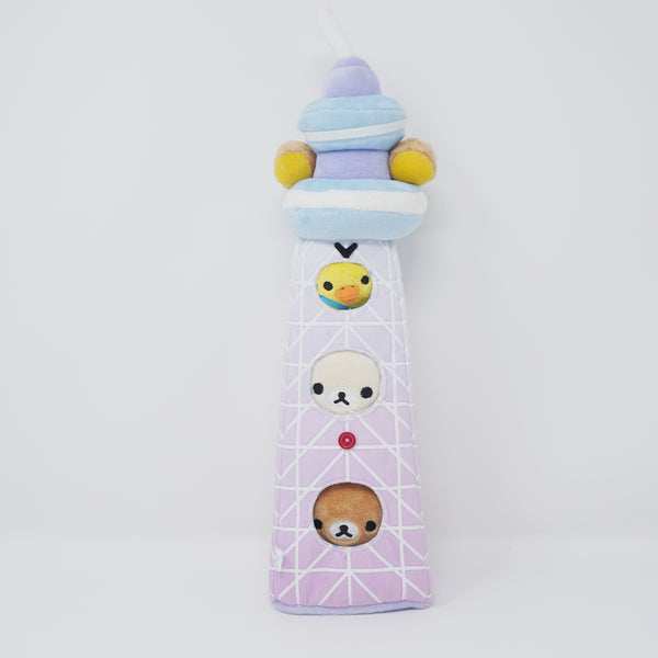 (No Tags) 2018 Rilakkuma, Korilakkuma, Kiiroitori Skytree Tower Plush Set - Skytree Town Solamachi Store Limited - San-X