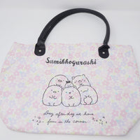 (No Tags) Pink Sakura Large Prize Purse Tote Bag - Sumikkogurashi Cherry Blossom - San-X