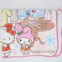 (No Tags) Christmas Sanrio Friends Blanket - Hello Kitty Pom Pom Purin Cinnamoroll My Melody - Sanrio