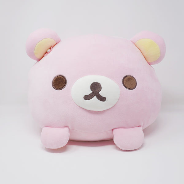 (No Tags) 2019 Pink Rilakkuma Super Mochi Sakura Plush Cushion - Store Limited - San-X